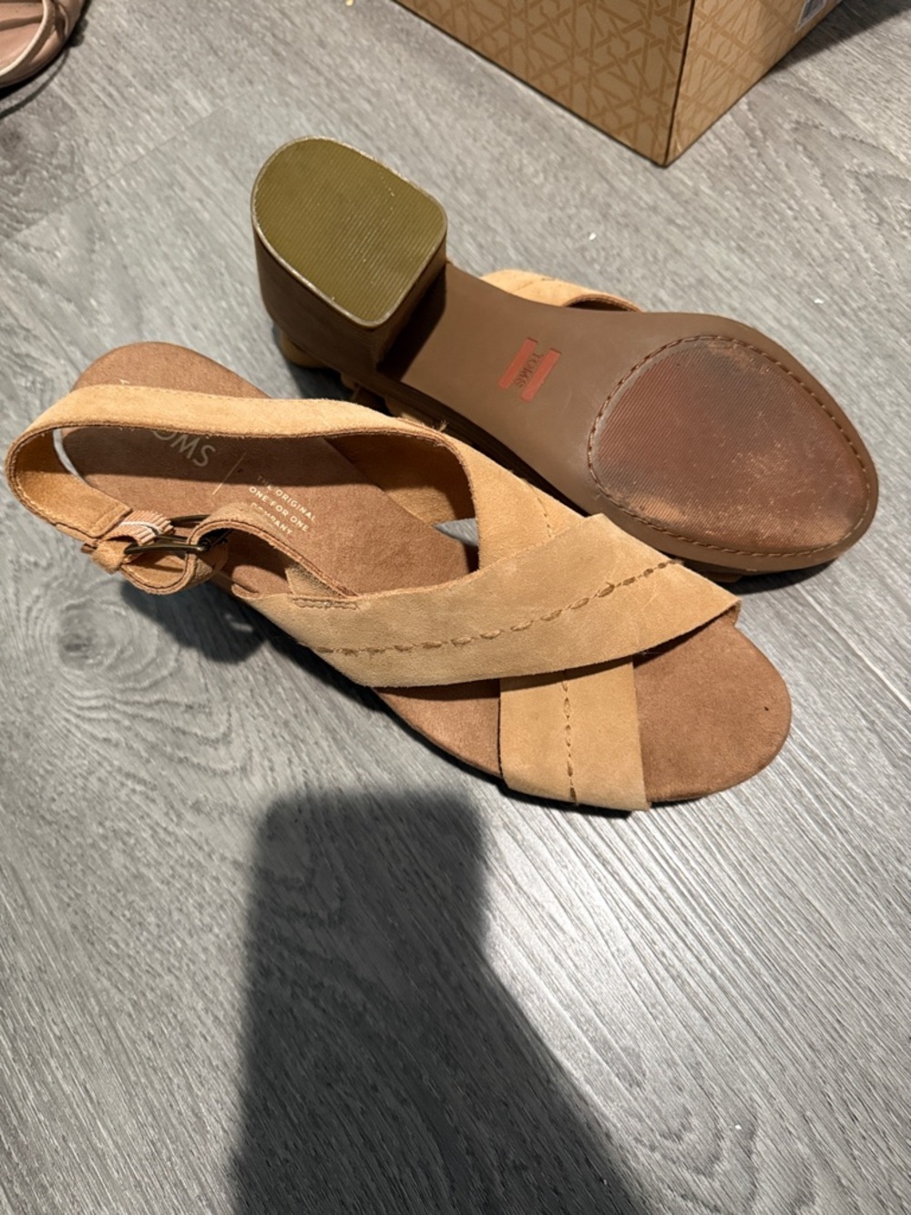 Women’s Tan Suede Slingback Sandals - Comfortable Summer 3” Heel